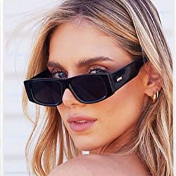 Retro Vintage Rectangular Sunglasses  - Picture 1 of 4